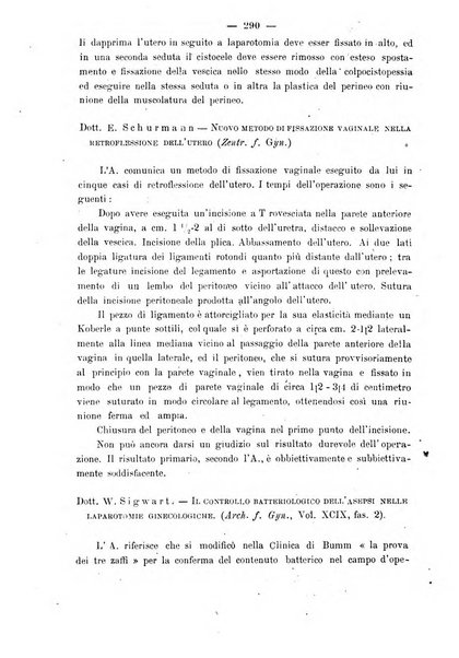 La rassegna d'ostetricia e ginecologia