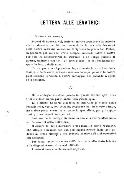 La rassegna d'ostetricia e ginecologia