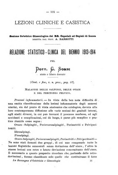 La rassegna d'ostetricia e ginecologia