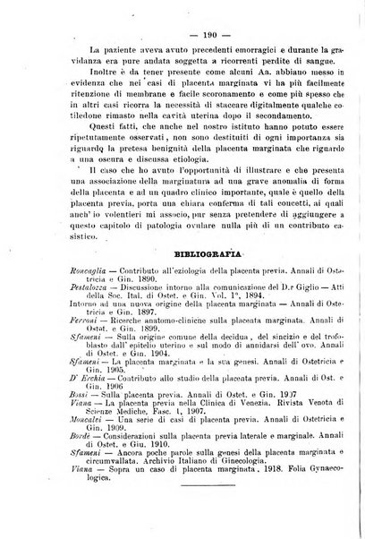 La rassegna d'ostetricia e ginecologia