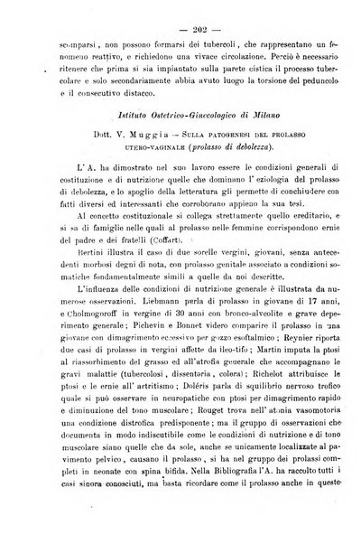 La rassegna d'ostetricia e ginecologia