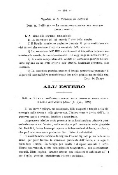 La rassegna d'ostetricia e ginecologia