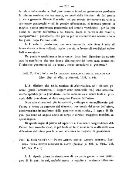 La rassegna d'ostetricia e ginecologia