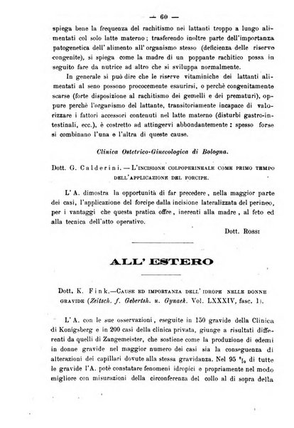 La rassegna d'ostetricia e ginecologia