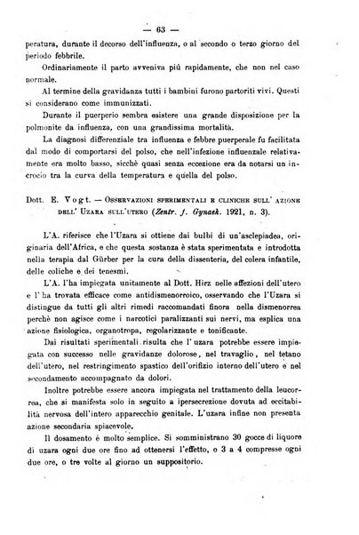 La rassegna d'ostetricia e ginecologia