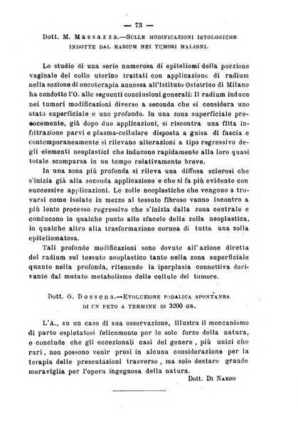 La rassegna d'ostetricia e ginecologia