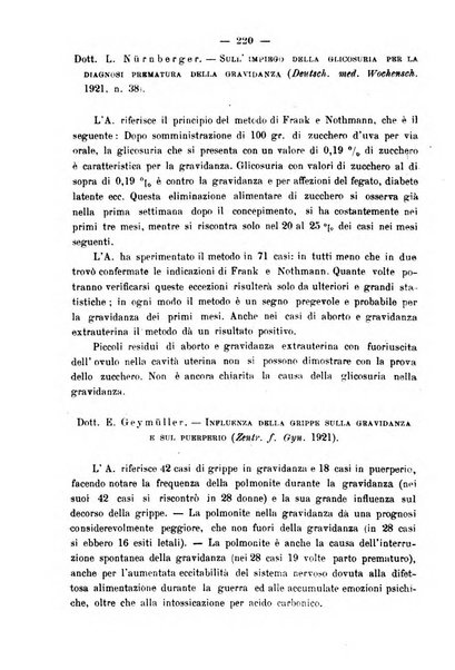 La rassegna d'ostetricia e ginecologia