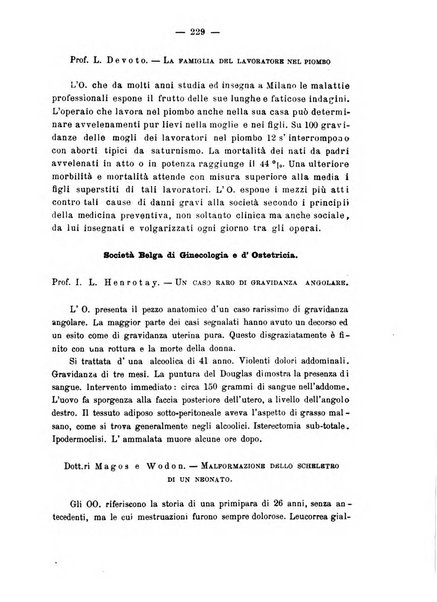 La rassegna d'ostetricia e ginecologia