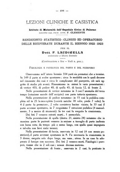 La rassegna d'ostetricia e ginecologia