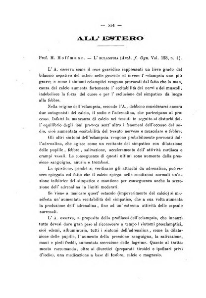 La rassegna d'ostetricia e ginecologia