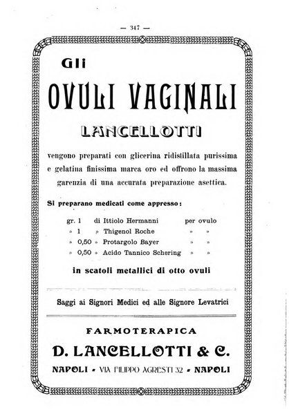 La rassegna d'ostetricia e ginecologia