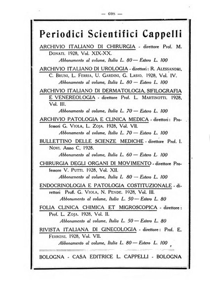 La rassegna d'ostetricia e ginecologia