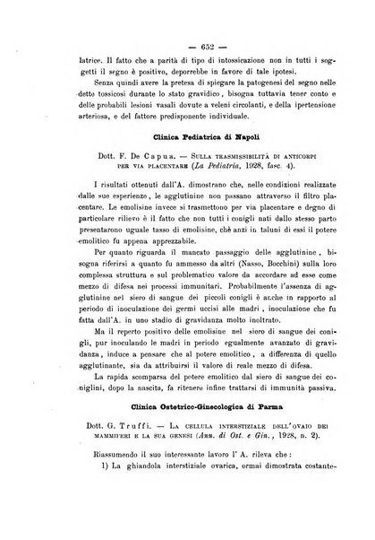 La rassegna d'ostetricia e ginecologia