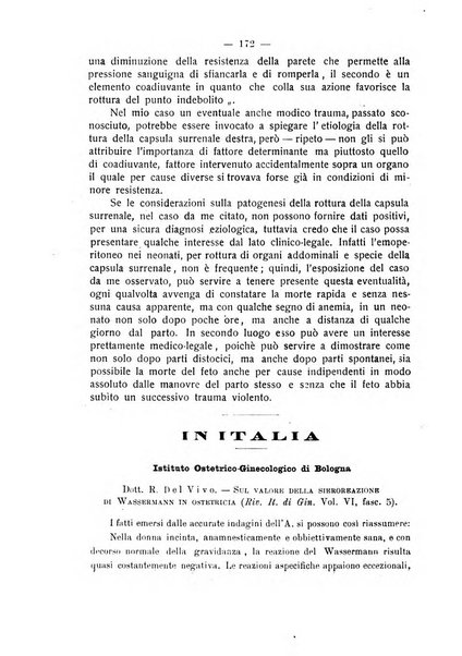 La rassegna d'ostetricia e ginecologia