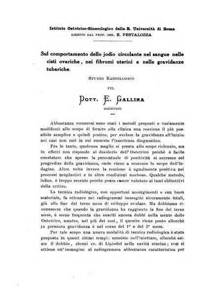 La rassegna d'ostetricia e ginecologia