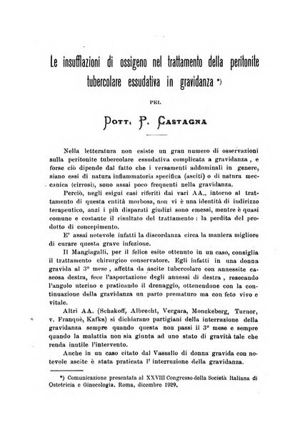 La rassegna d'ostetricia e ginecologia