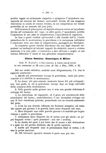 La rassegna d'ostetricia e ginecologia