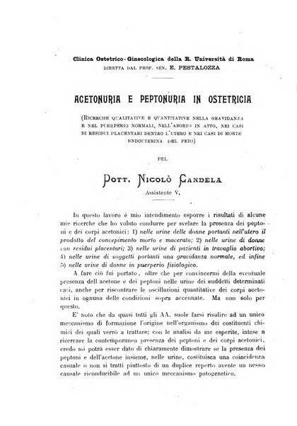 La rassegna d'ostetricia e ginecologia