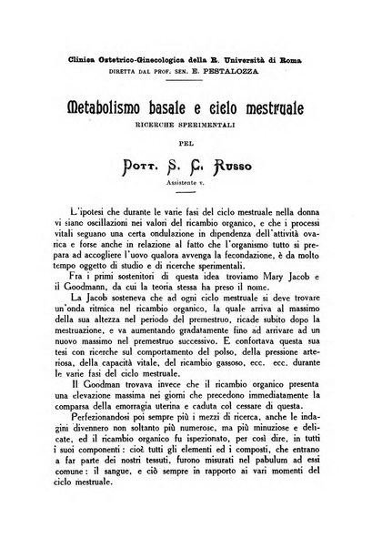 La rassegna d'ostetricia e ginecologia