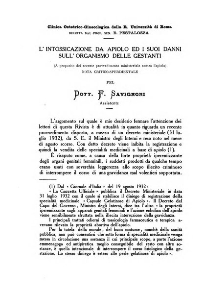 La rassegna d'ostetricia e ginecologia