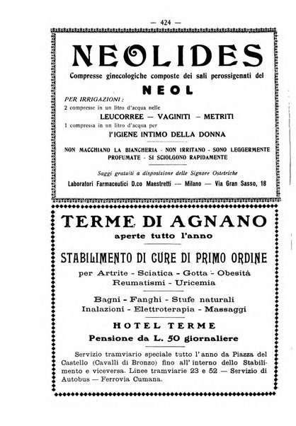 La rassegna d'ostetricia e ginecologia