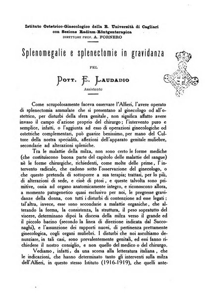 La rassegna d'ostetricia e ginecologia