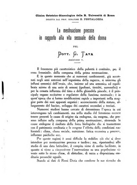 La rassegna d'ostetricia e ginecologia