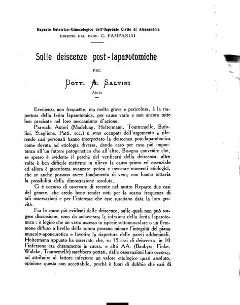 La rassegna d'ostetricia e ginecologia