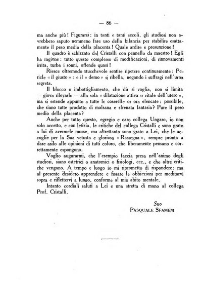 La rassegna d'ostetricia e ginecologia