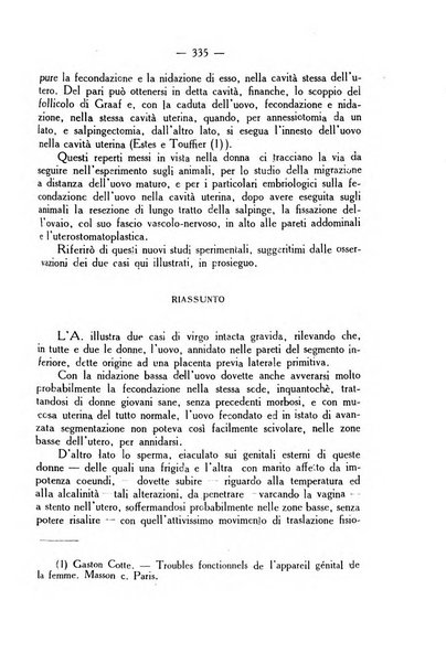 La rassegna d'ostetricia e ginecologia