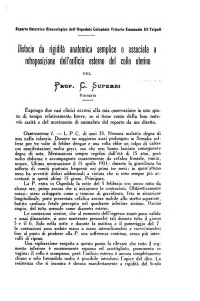 La rassegna d'ostetricia e ginecologia