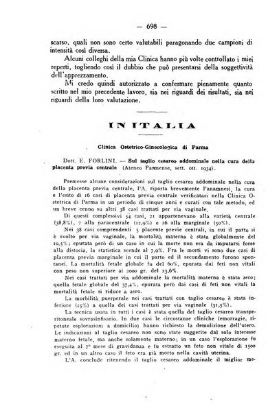 La rassegna d'ostetricia e ginecologia