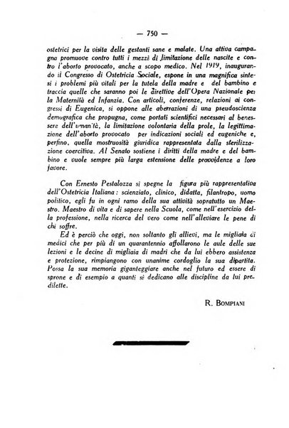 La rassegna d'ostetricia e ginecologia