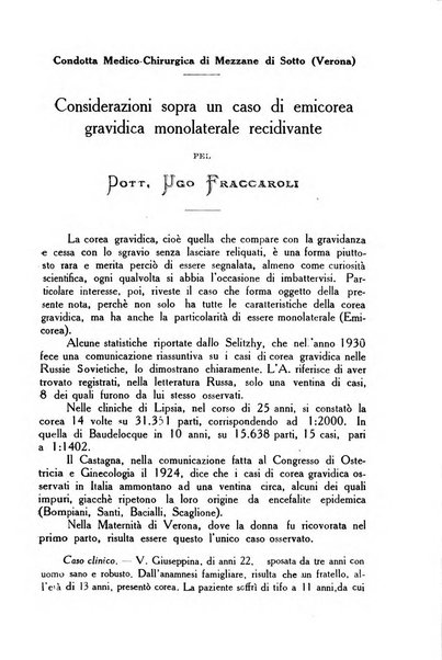 La rassegna d'ostetricia e ginecologia