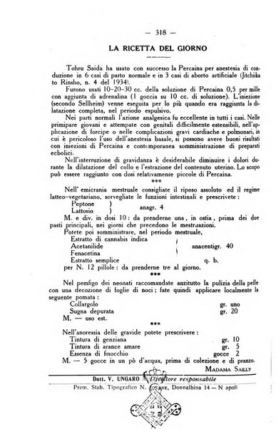 La rassegna d'ostetricia e ginecologia