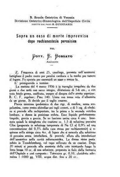 La rassegna d'ostetricia e ginecologia