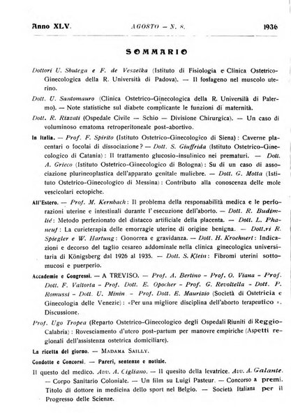 La rassegna d'ostetricia e ginecologia