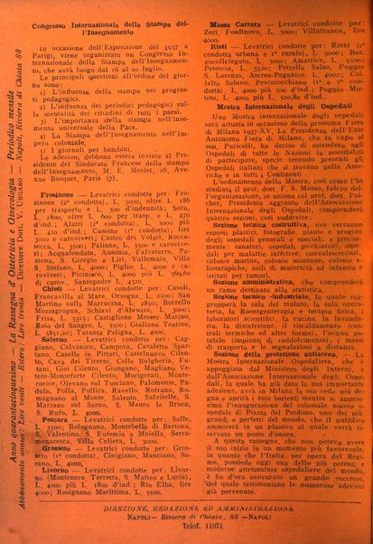 La rassegna d'ostetricia e ginecologia