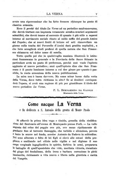 La Verna rivista illustrata sanfrancescana dedicata a s. Antonio da Padova