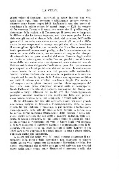 La Verna rivista illustrata sanfrancescana dedicata a s. Antonio da Padova