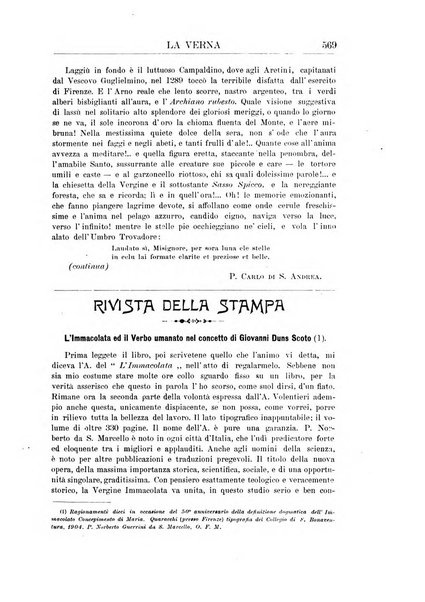 La Verna rivista illustrata sanfrancescana dedicata a s. Antonio da Padova