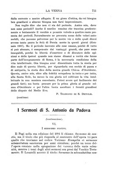 La Verna rivista illustrata sanfrancescana dedicata a s. Antonio da Padova