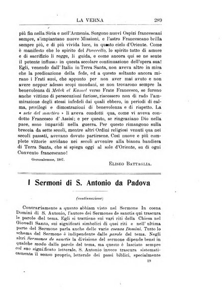 La Verna rivista illustrata sanfrancescana dedicata a s. Antonio da Padova