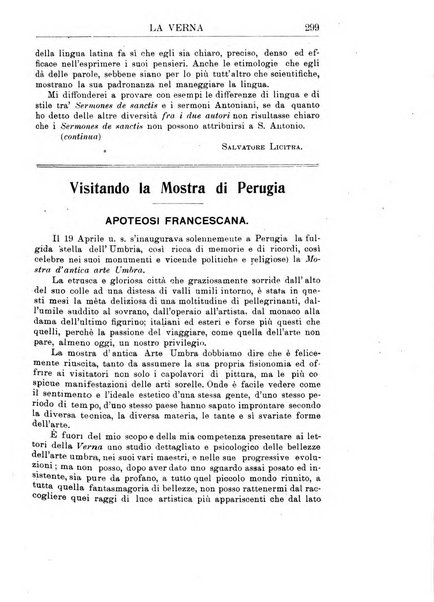 La Verna rivista illustrata sanfrancescana dedicata a s. Antonio da Padova