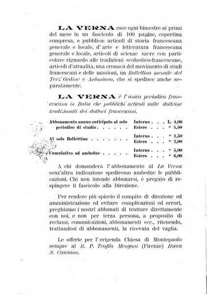 La Verna rivista illustrata sanfrancescana dedicata a s. Antonio da Padova