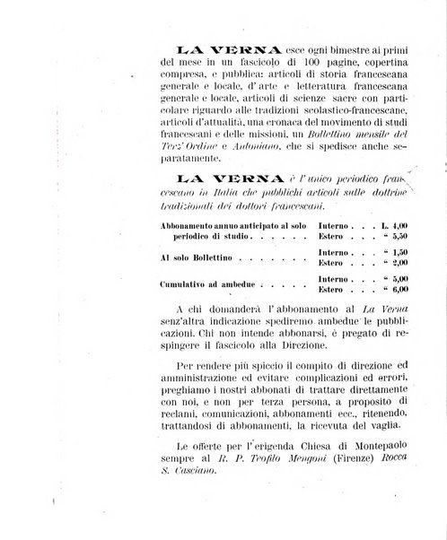 La Verna rivista illustrata sanfrancescana dedicata a s. Antonio da Padova