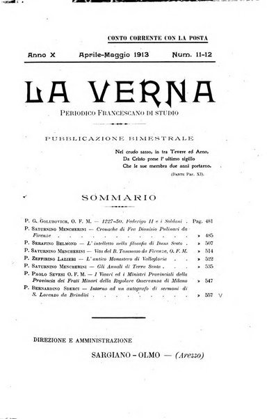 La Verna rivista illustrata sanfrancescana dedicata a s. Antonio da Padova