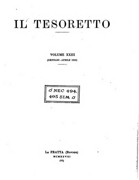 Il tesoretto della coltura italiana