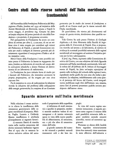 L'industria mineraria d'Italia e d'oltremare rassegna mensile della Federazione nazionale fascista degli esercenti le industrie estrattive