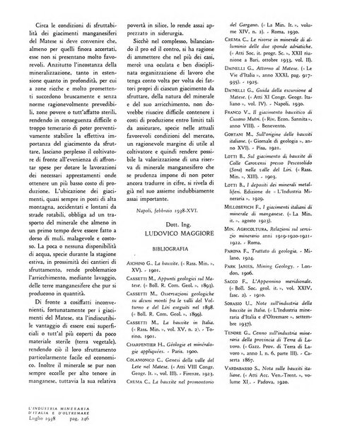 L'industria mineraria d'Italia e d'oltremare rassegna mensile della Federazione nazionale fascista degli esercenti le industrie estrattive